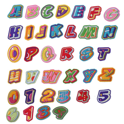 72 Pcs Iron On Letters & Numbers - Red Alphabet A - Z Veteran Patches