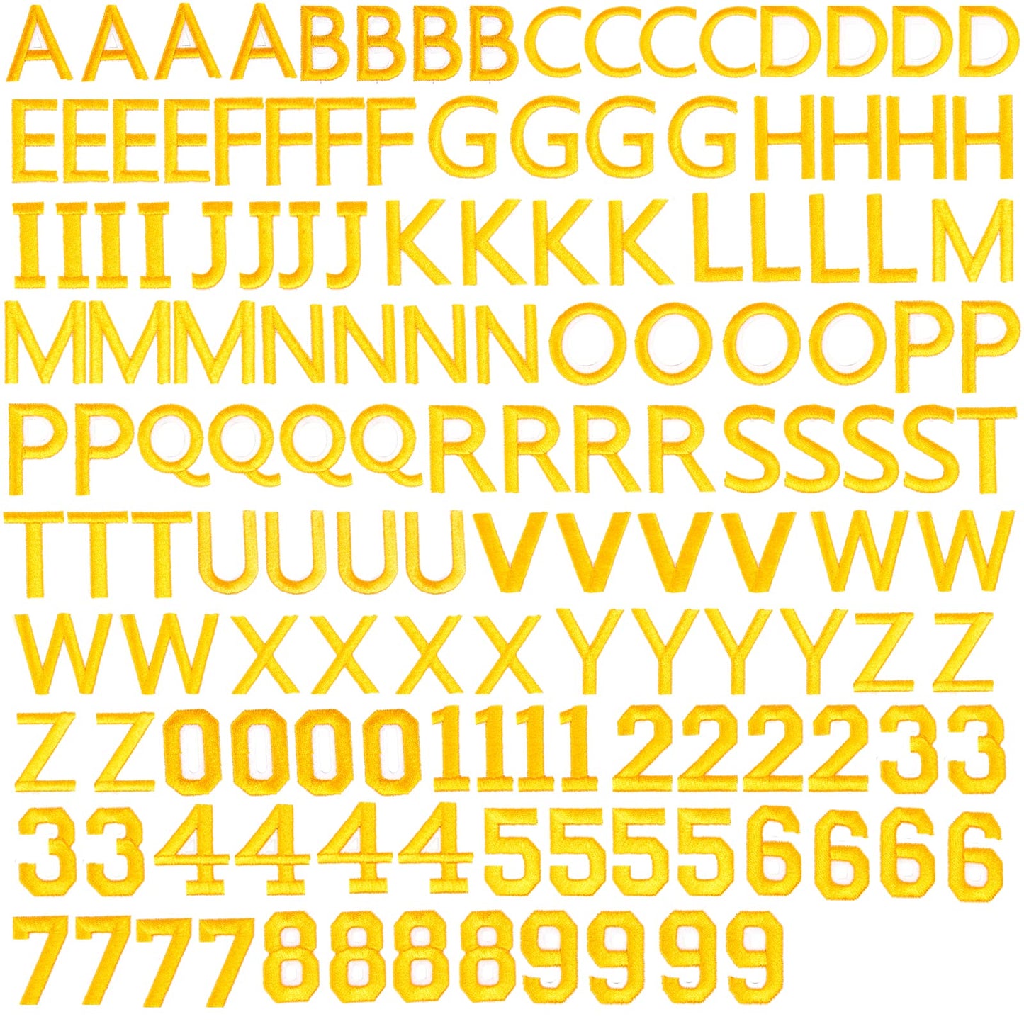 72 Pcs Iron On Letters & Numbers - Red Alphabet A - Z Veteran Patches