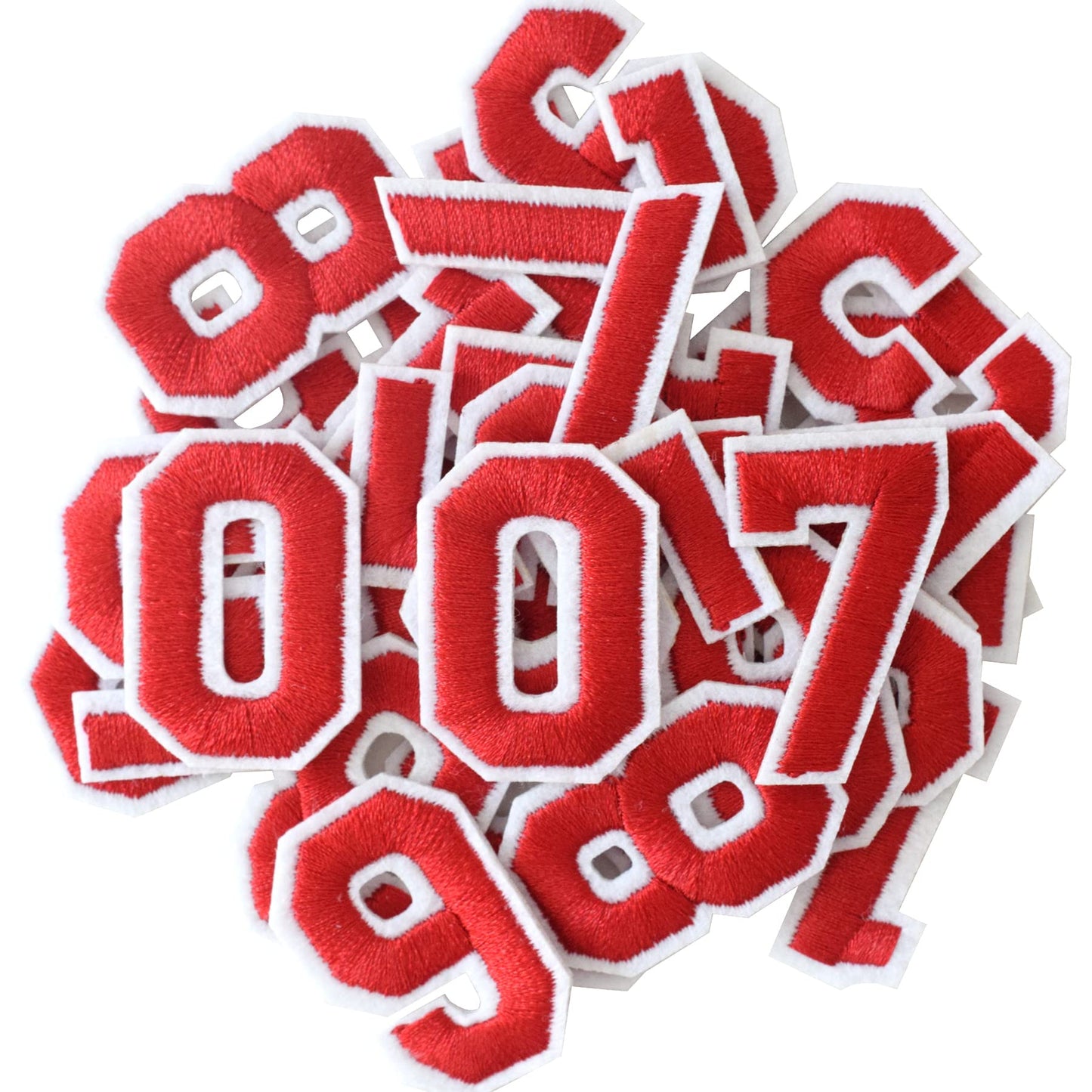 72 Pcs Iron On Letters & Numbers - Red Alphabet A - Z Veteran Patches