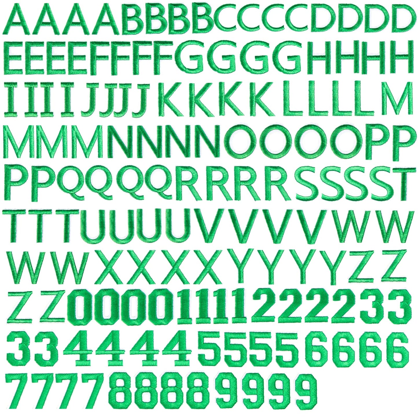 72 Pcs Iron On Letters & Numbers - Red Alphabet A - Z Veteran Patches