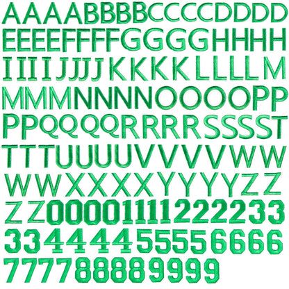 72 Pcs Iron On Letters & Numbers - Red Alphabet A - Z Veteran Patches