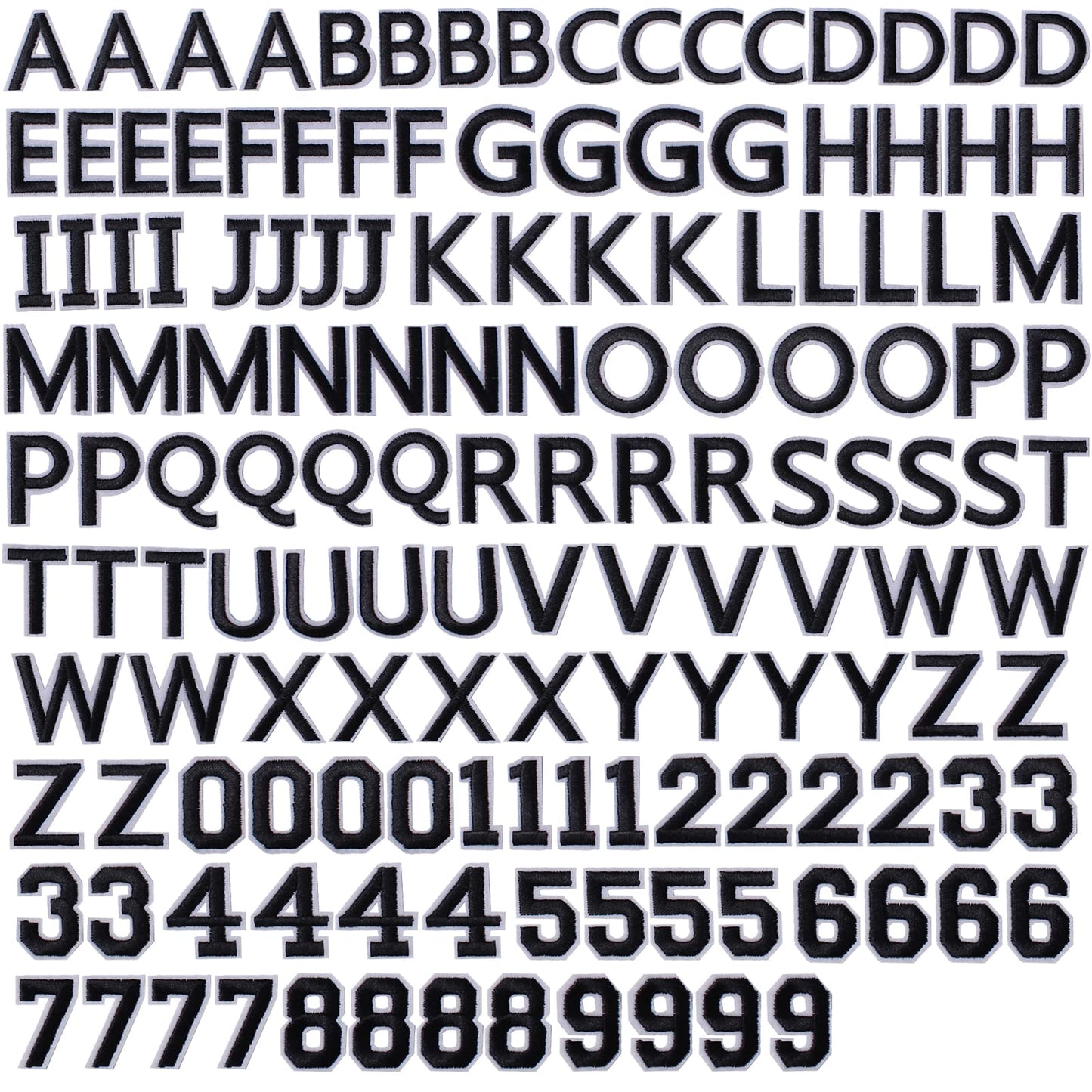 72 Pcs Iron On Letters & Numbers - Red Alphabet A - Z Veteran Patches