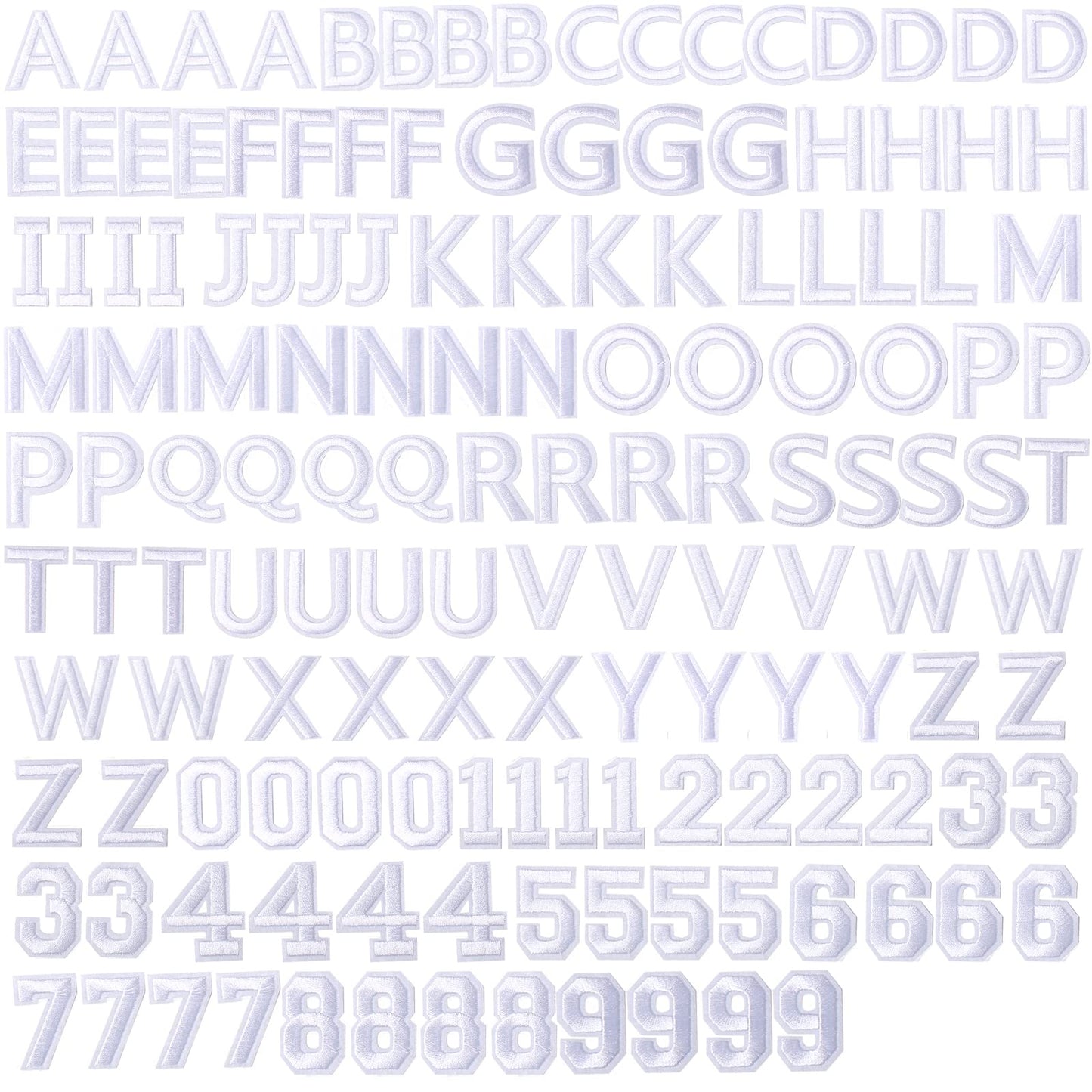 72 Pcs Iron On Letters & Numbers - Red Alphabet A - Z Veteran Patches