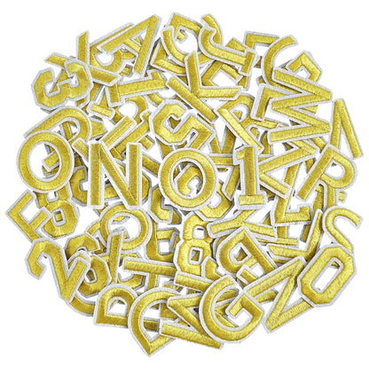 72 Pcs Iron On Letters & Numbers - Red Alphabet A - Z Veteran Patches