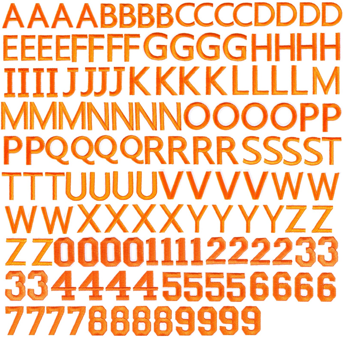 72 Pcs Iron On Letters & Numbers - Red Alphabet A - Z Veteran Patches