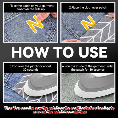 72 Pcs Iron On Letters & Numbers - Red Alphabet A - Z Veteran Patches