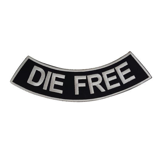 Die Free Rocker Patch - Embroidered Biker Patch for Vest