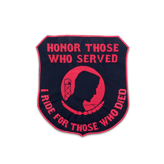 Honor Those Who Served Back Patch - Patriotism for Biker Vests. Show respect with this meaningful patch.