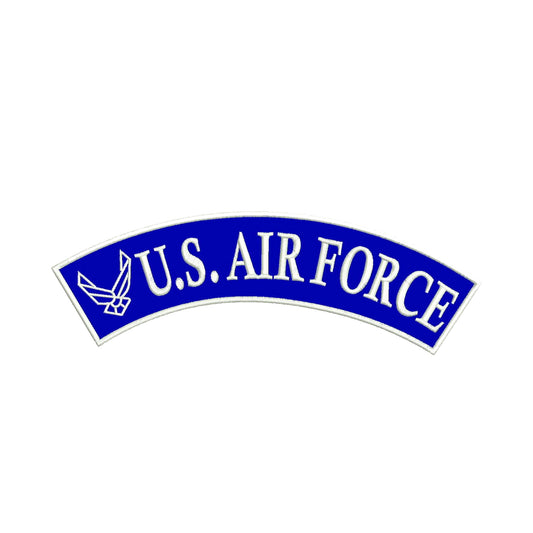 U.S. Air Force Dark Blue Large Back Patch - Premium Iron-On Sew-On for Jacket Vest. Elevate Your Style with Military-Inspired Fashion!