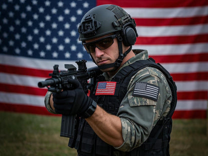 Acaed 4 Pcs USA Flag Patches - Tactical 2x3" Veteran Patches