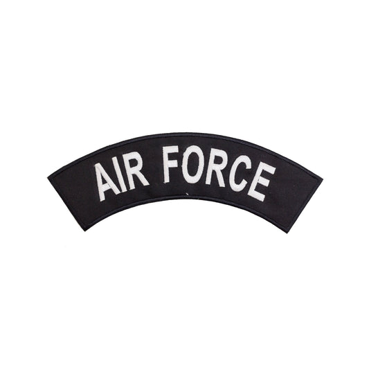 Air Force White Round Border Military Rocker Patch - Veteran Biker Patch Veteran Patches