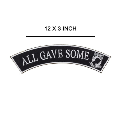 All Give Some POW MIA Military Rocker Patch - Veteran Biker Patch Veteran Patches
