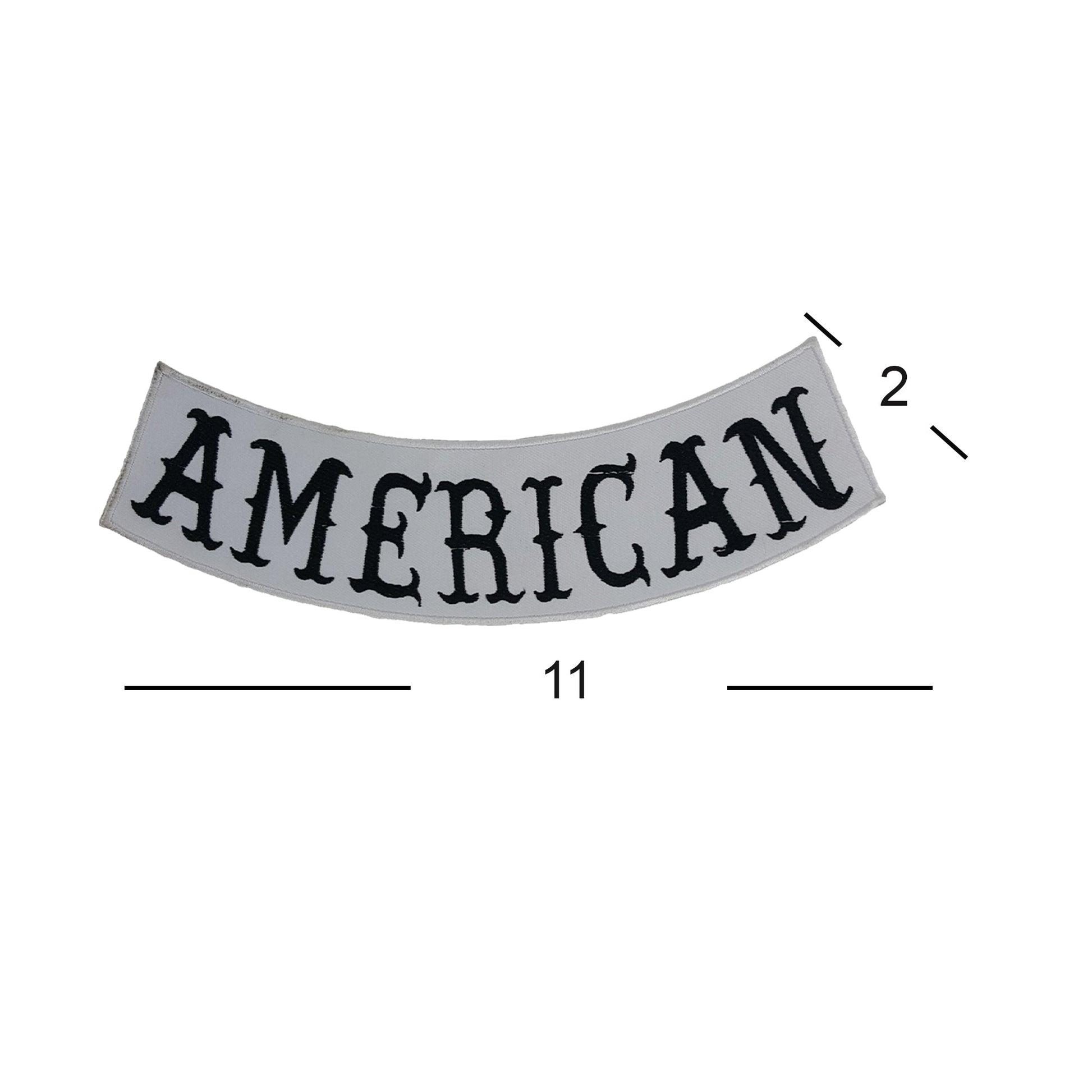 American Black Rocker Patch - Embroidered Biker Patch for Vest Veteran Patches