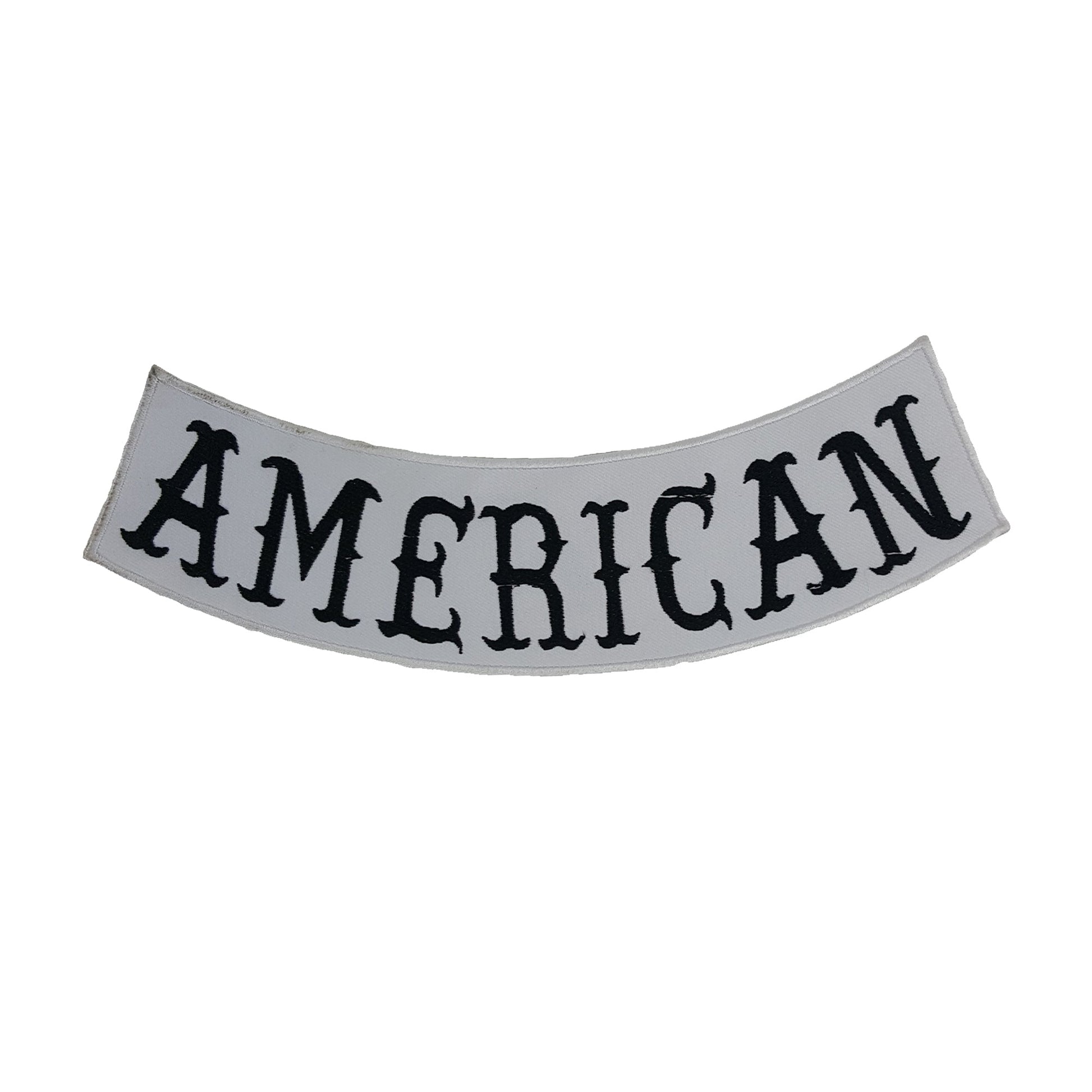 American Black Rocker Patch - Embroidered Biker Patch for Vest Veteran Patches