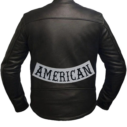 American Black Rocker Patch - Embroidered Biker Patch for Vest Veteran Patches