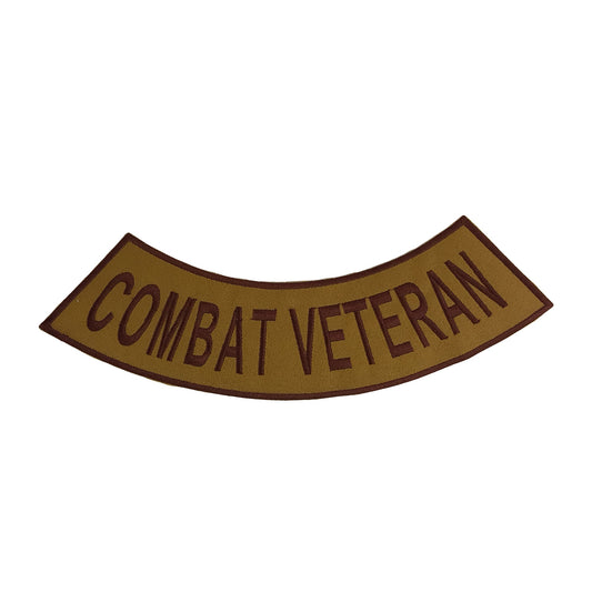 Combat Veteran Military Rocker Patch - Veteran Biker Patch Veteran Patches