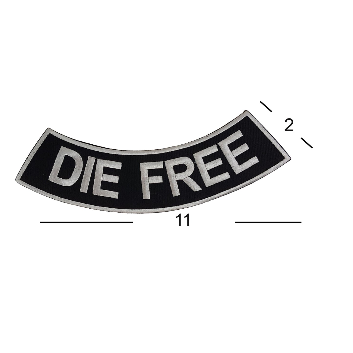 Die Free Rocker Patch - Embroidered Biker Patch for Vest Veteran Patches