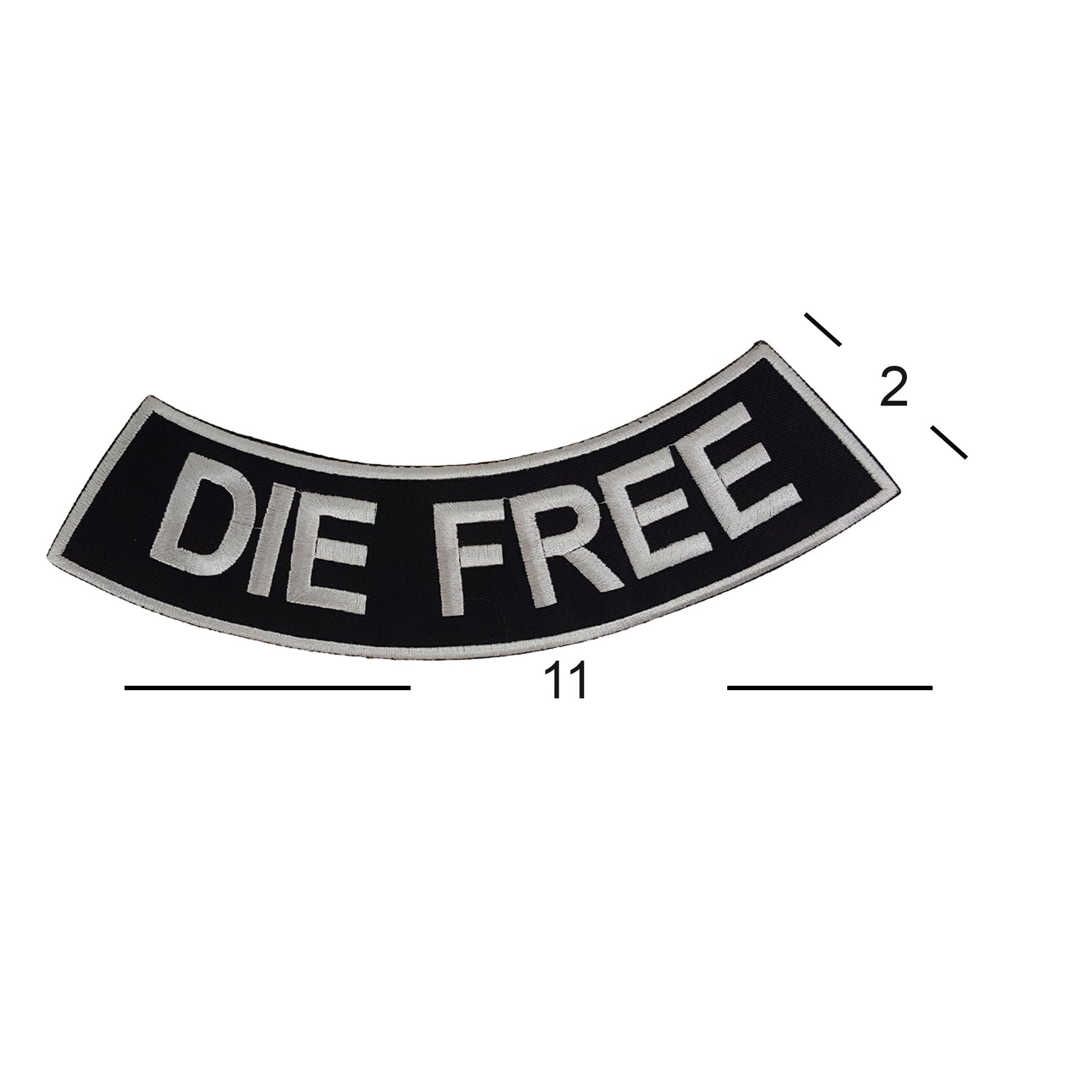 Die Free Rocker Patch - Embroidered Biker Patch for Vest Veteran Patches