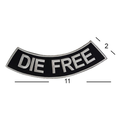 Die Free Rocker Patch - Embroidered Biker Patch for Vest Veteran Patches