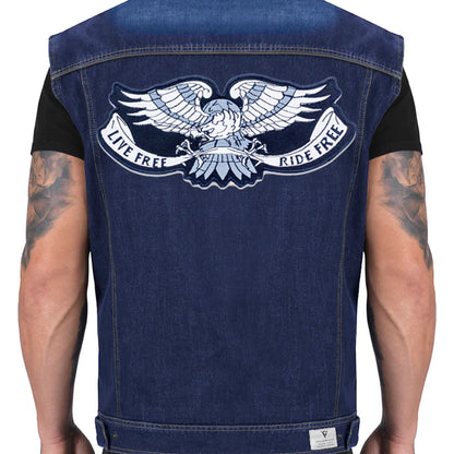 Eagle Flag Ride Free POW MIA Center Patch - Motorcycle Biker Patch Veteran Patches