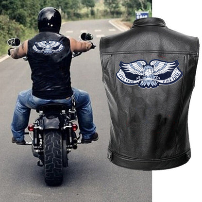 Eagle Flag Ride Free POW MIA Center Patch - Motorcycle Biker Patch Veteran Patches