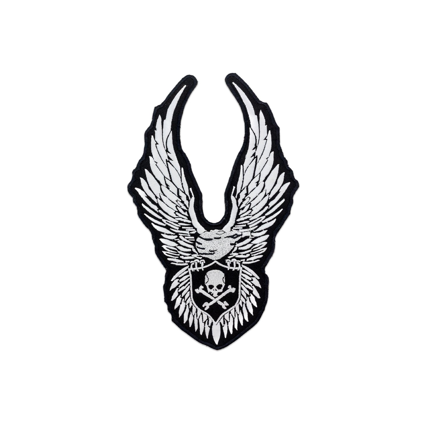 Eagle Skull and Cross Bone Center Patch - Motorcycle Biker Patch Veteran Patches