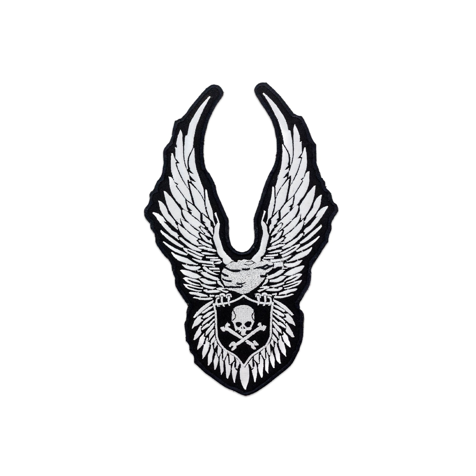 Eagle Skull and Cross Bone Center Patch - Motorcycle Biker Patch Veteran Patches