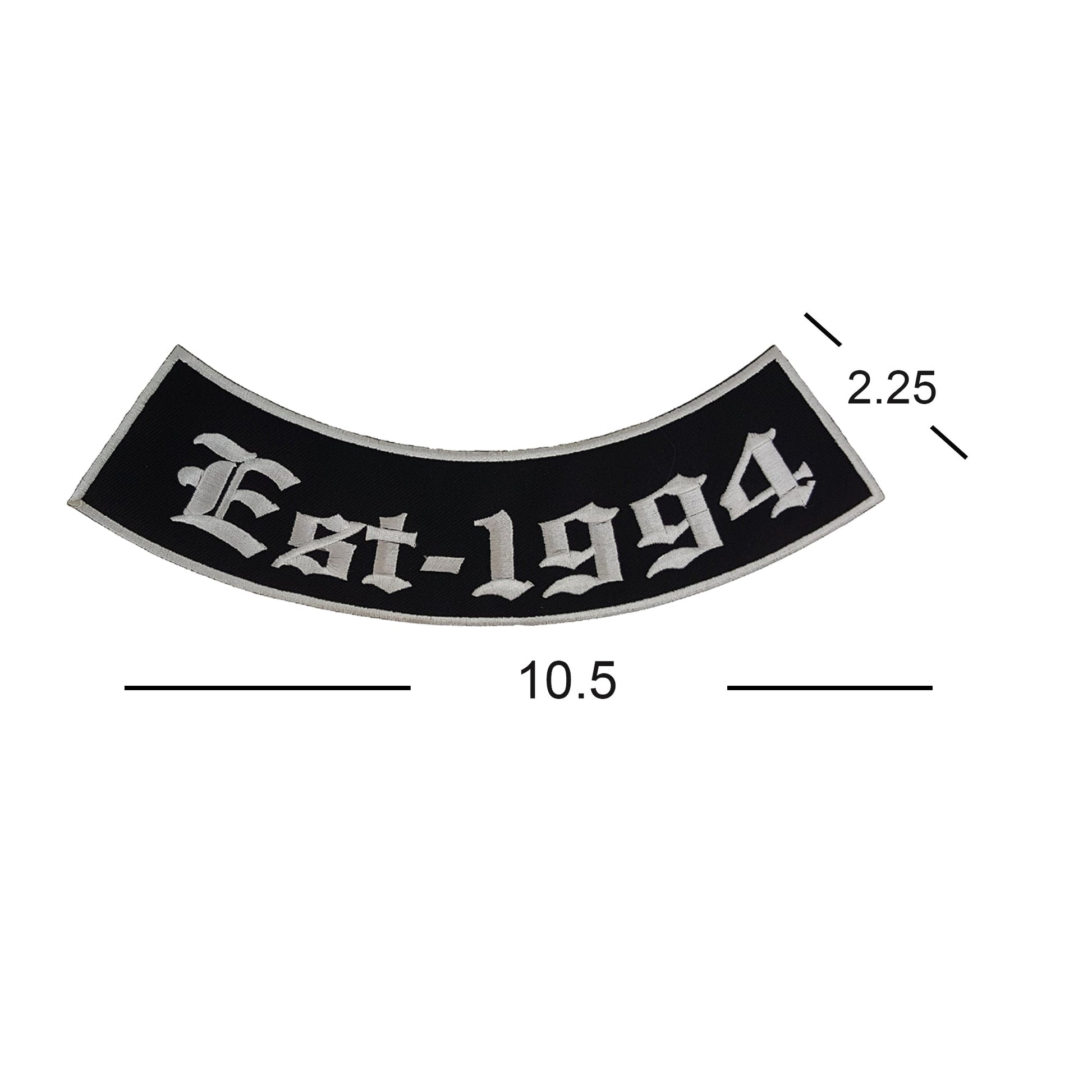 EST - 1994 Rocker Patch - Embroidered Biker Patch for Vest Veteran Patches