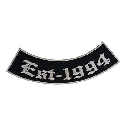 EST - 1994 Rocker Patch - Embroidered Biker Patch for Vest Veteran Patches