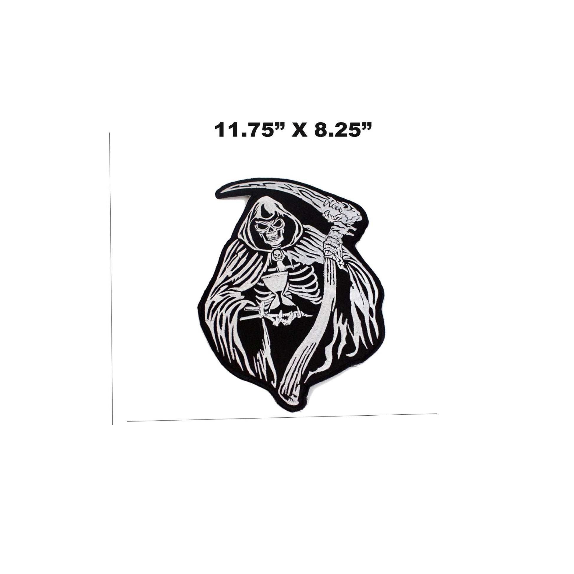 Grim Reaper Dead Man Center Patch - Motorcycle Biker Patch Veteran Patches