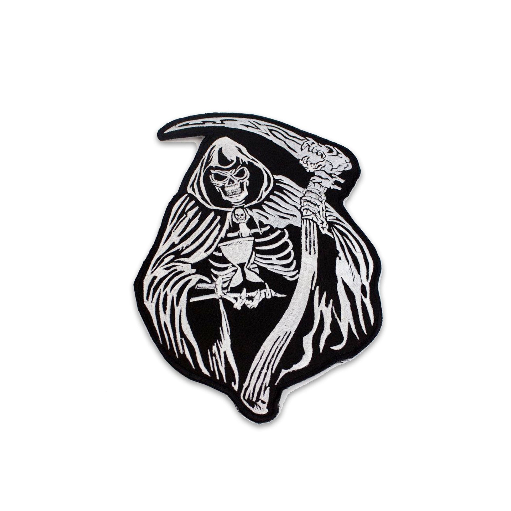 Grim Reaper Dead Man Center Patch - Motorcycle Biker Patch Veteran Patches