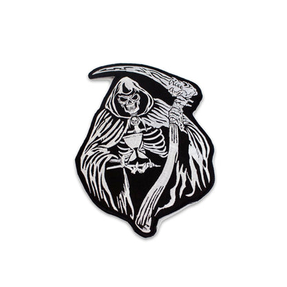 Grim Reaper Dead Man Center Patch - Motorcycle Biker Patch Veteran Patches