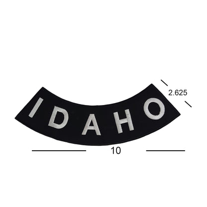 Idaho Rocker Patch - Embroidered Biker Patch for Vest Veteran Patches