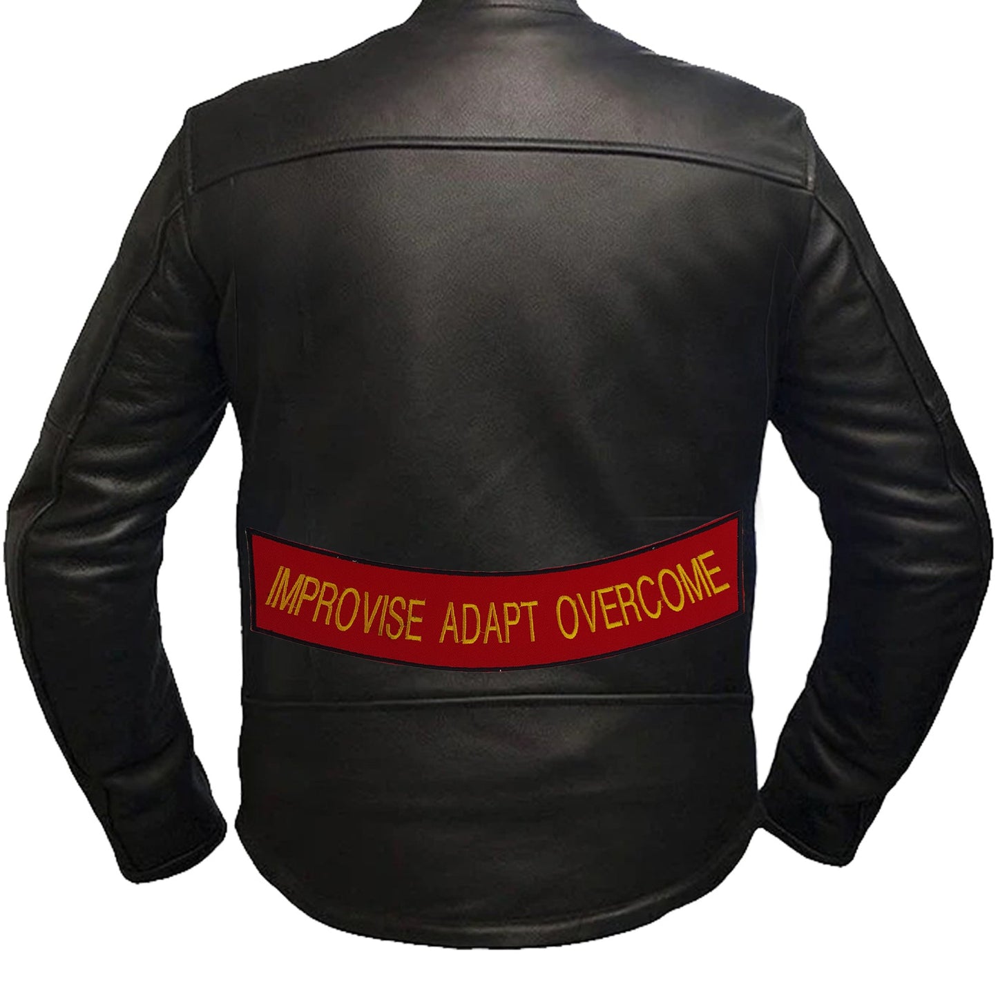 Improvise Adapt Overcome Rocker Patch - Embroidered Biker Patch for Vest Veteran Patches