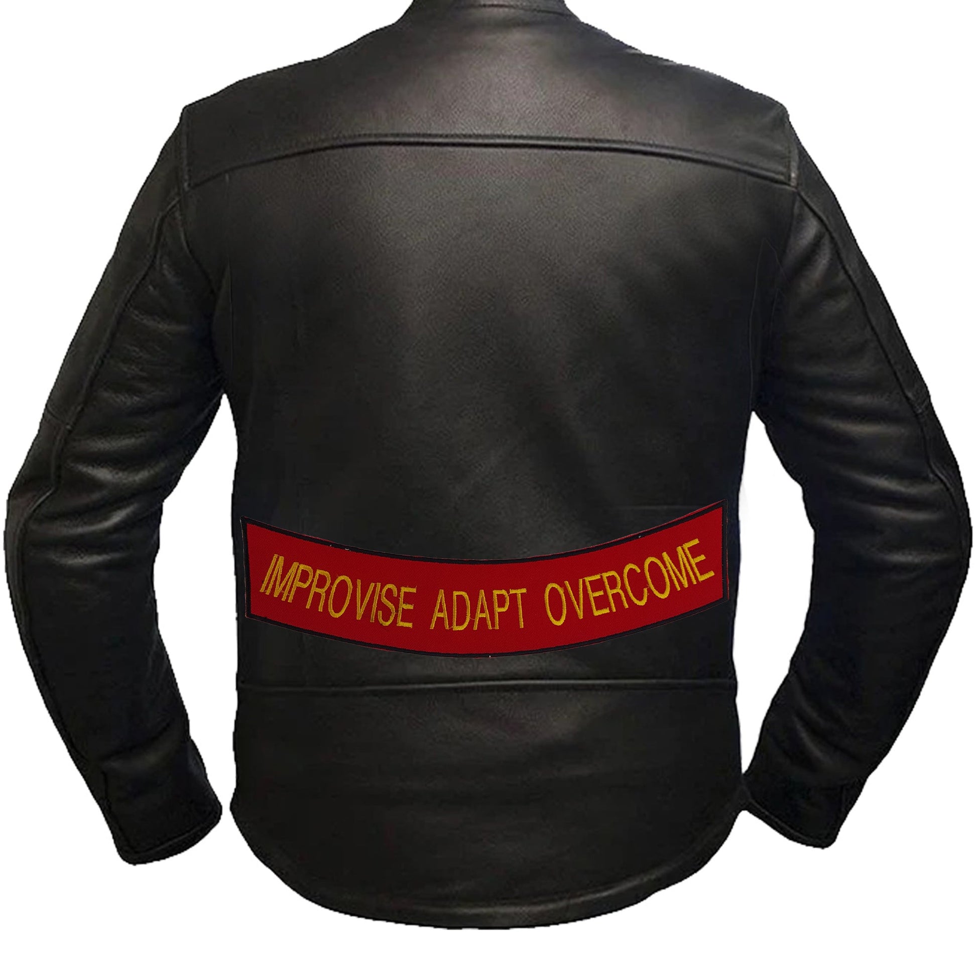Improvise Adapt Overcome Rocker Patch - Embroidered Biker Patch for Vest Veteran Patches