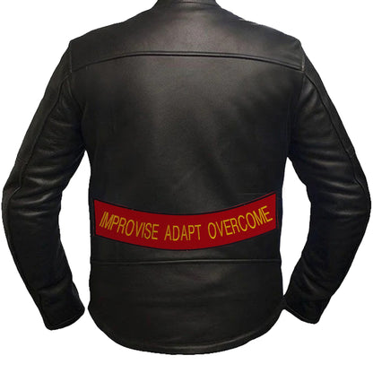 Improvise Adapt Overcome Rocker Patch - Embroidered Biker Patch for Vest Veteran Patches