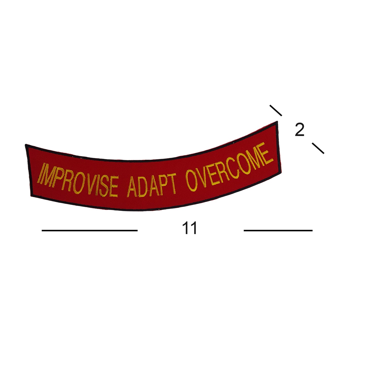 Improvise Adapt Overcome Rocker Patch - Embroidered Biker Patch for Vest Veteran Patches