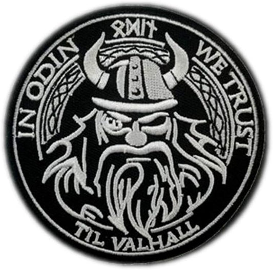 In Odin We Trust Viking Patch - Valhalla Rune Badge Veteran Patches