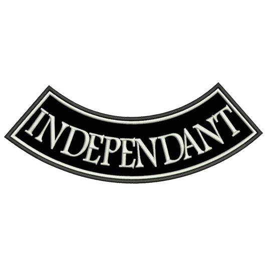 Independent Rocker Patch - Embroidered Biker Patch for Vest Veteran Patches