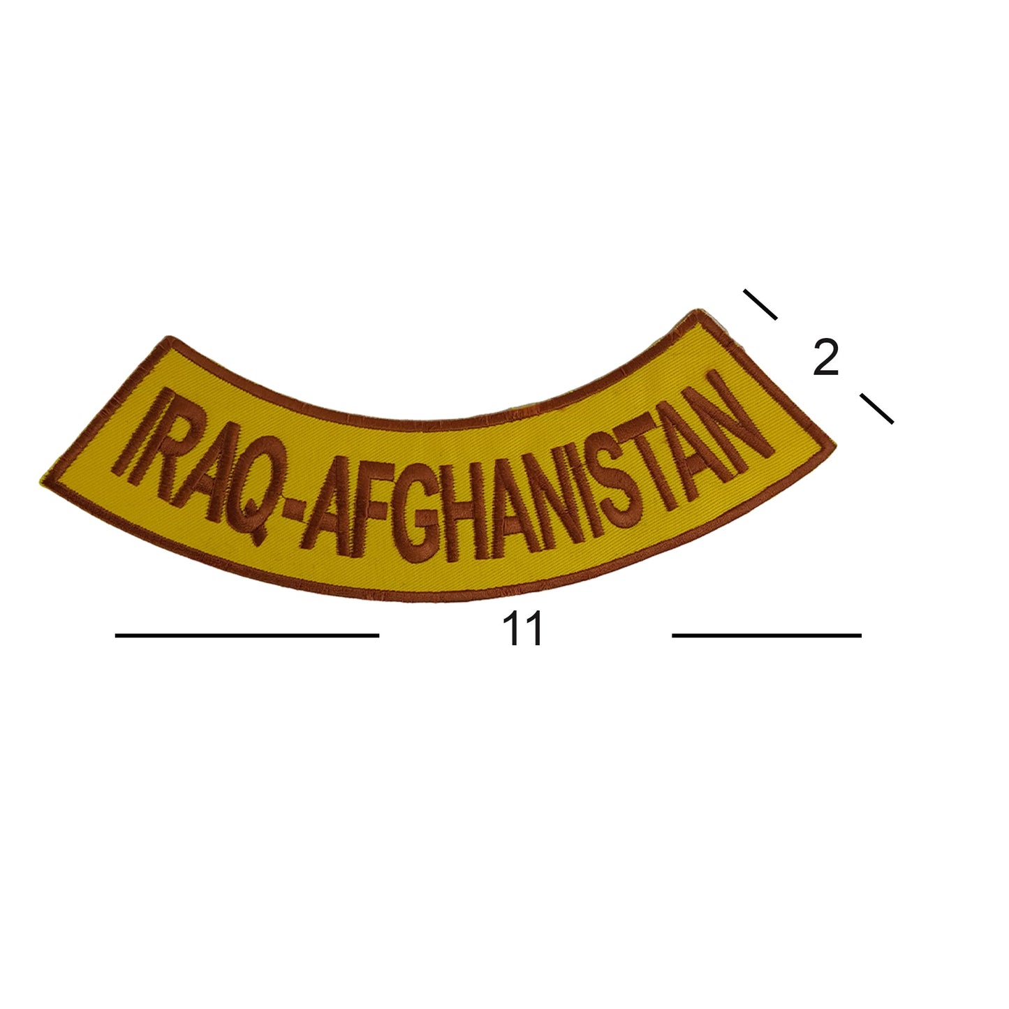 Iraq - Afghanistan Brown Border Military Rocker Patch - Veteran Biker Patch Veteran Patches