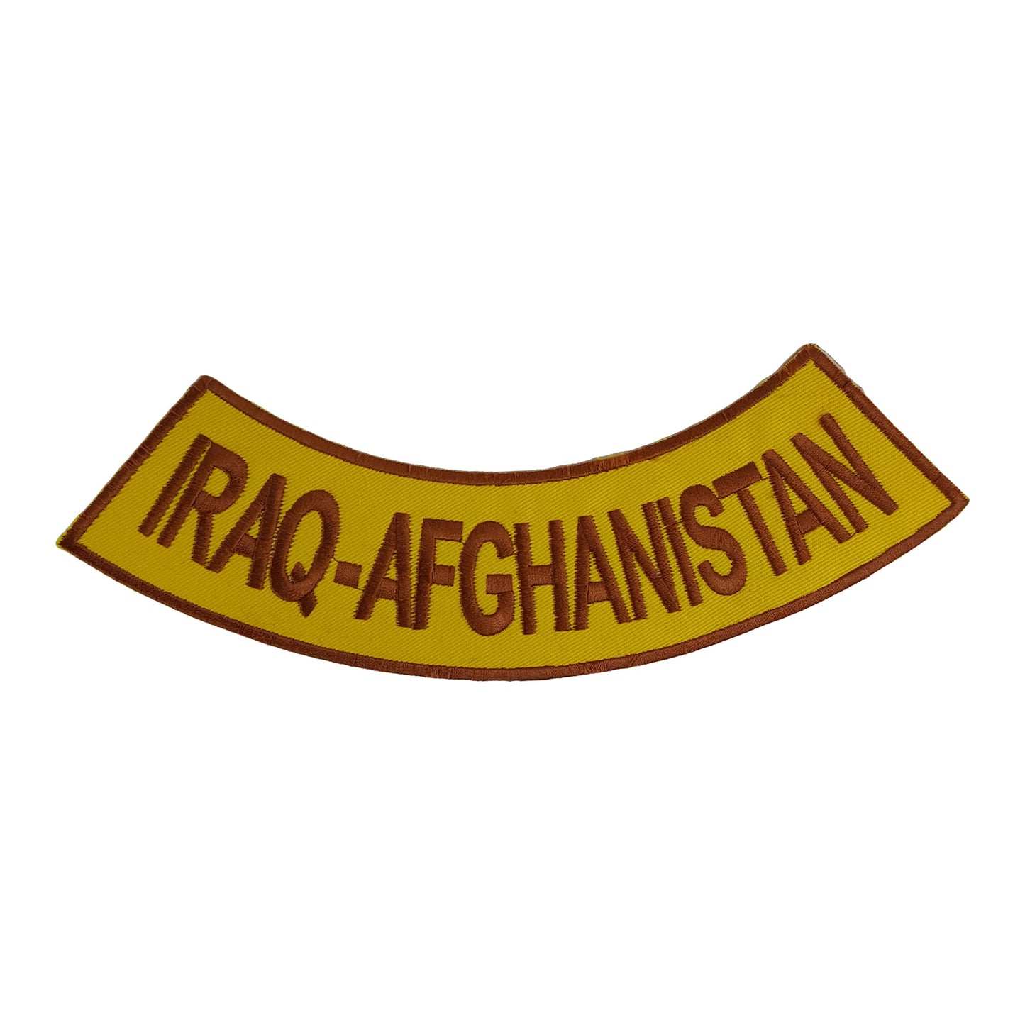 Iraq - Afghanistan Brown Border Military Rocker Patch - Veteran Biker Patch Veteran Patches