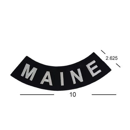 Maine Rocker Patch - Embroidered Biker Patch for Vest Veteran Patches