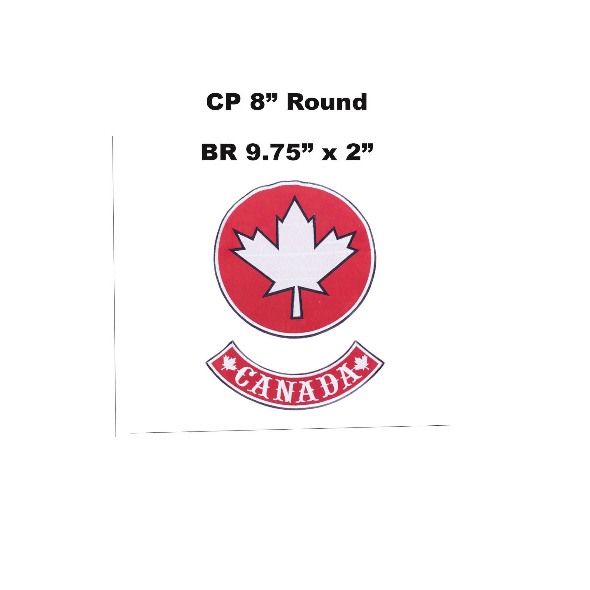 Maple Leaf Canda Center Bottom Back Patch for Biker Vest Veteran Patches