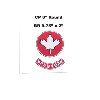 Maple Leaf Canda Center Bottom Back Patch for Biker Vest Veteran Patches