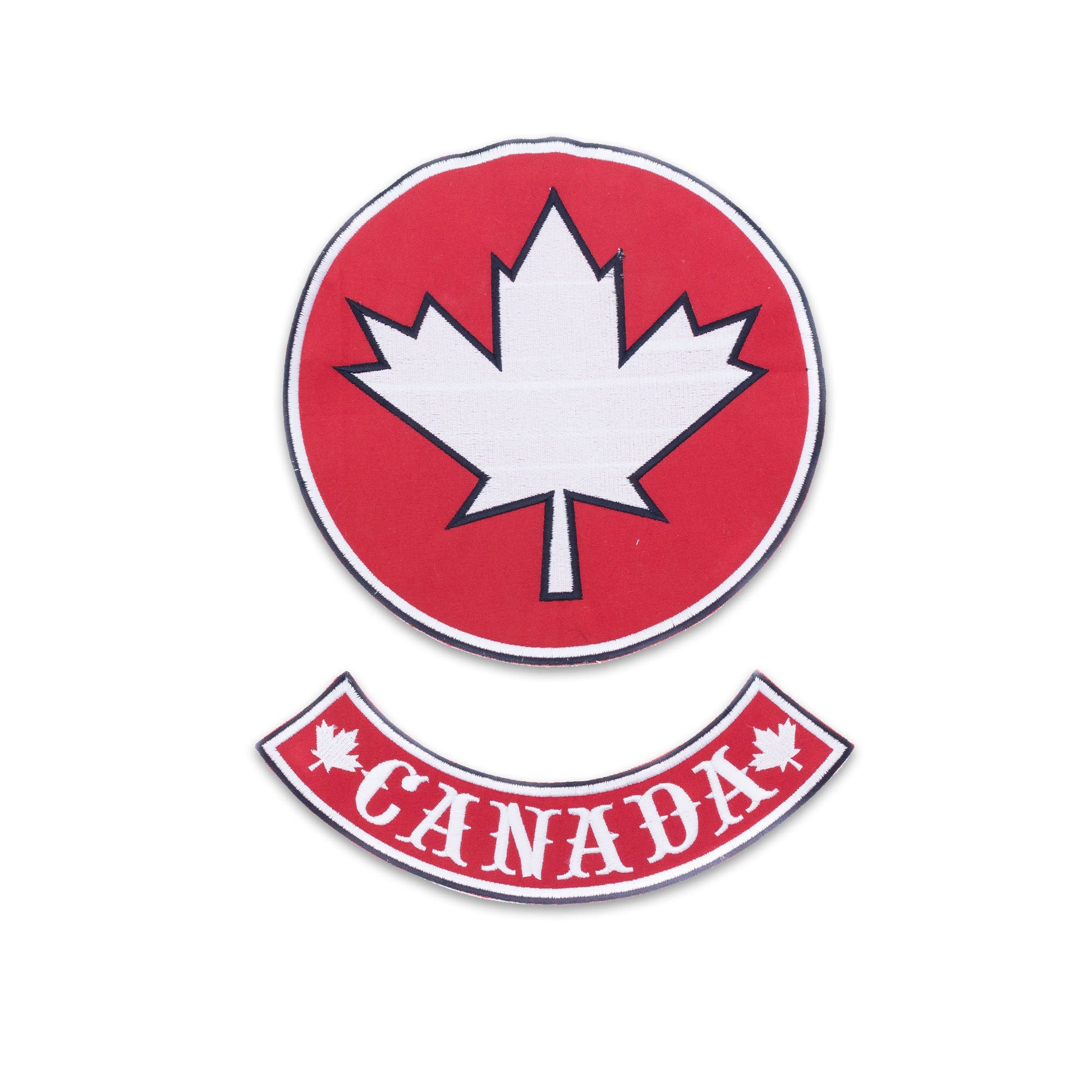 Maple Leaf Canda Center Bottom Back Patch for Biker Vest Veteran Patches