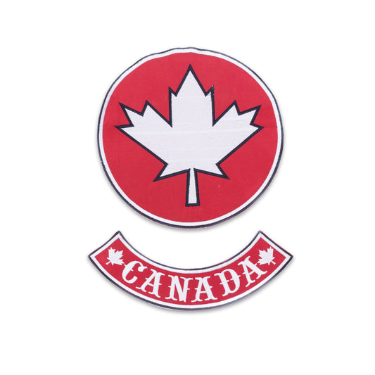 Maple Leaf Canda Center Bottom Back Patch for Biker Vest Veteran Patches