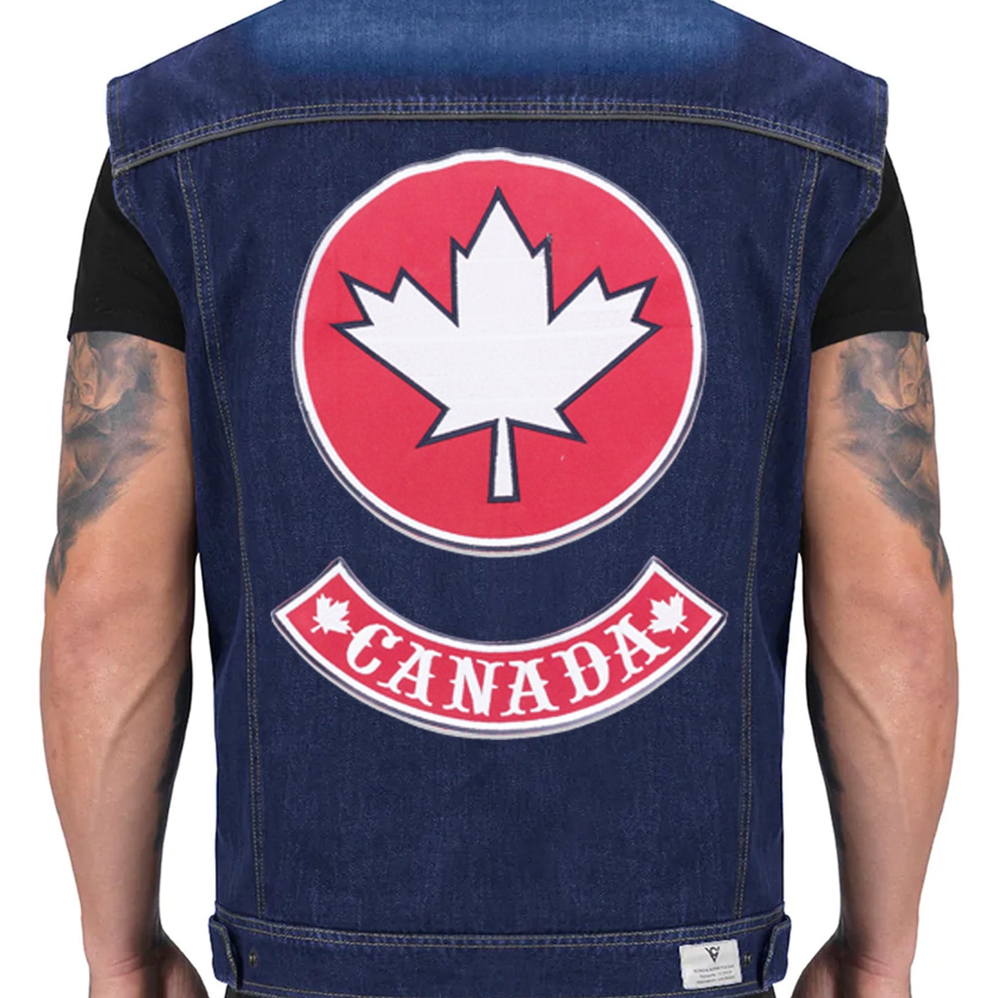 Maple Leaf Canda Center Bottom Back Patch for Biker Vest Veteran Patches