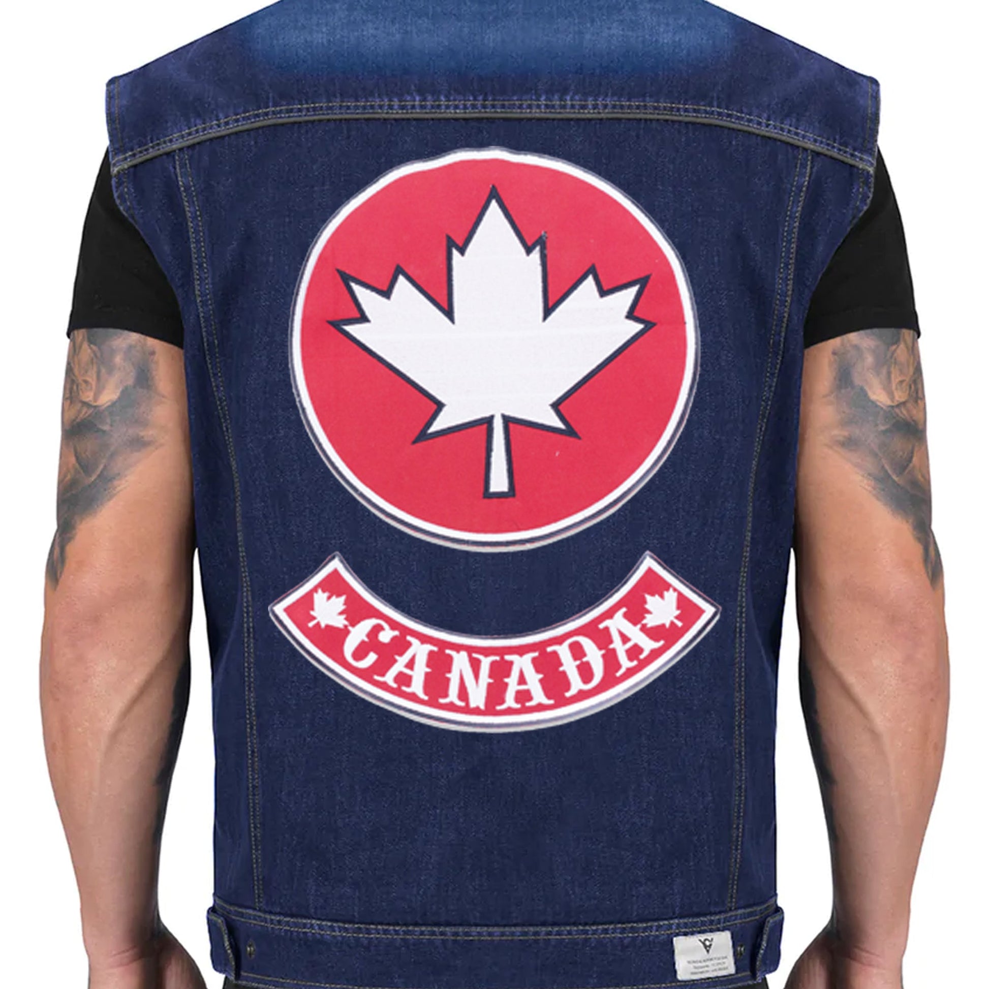 Maple Leaf Canda Center Bottom Back Patch for Biker Vest Veteran Patches
