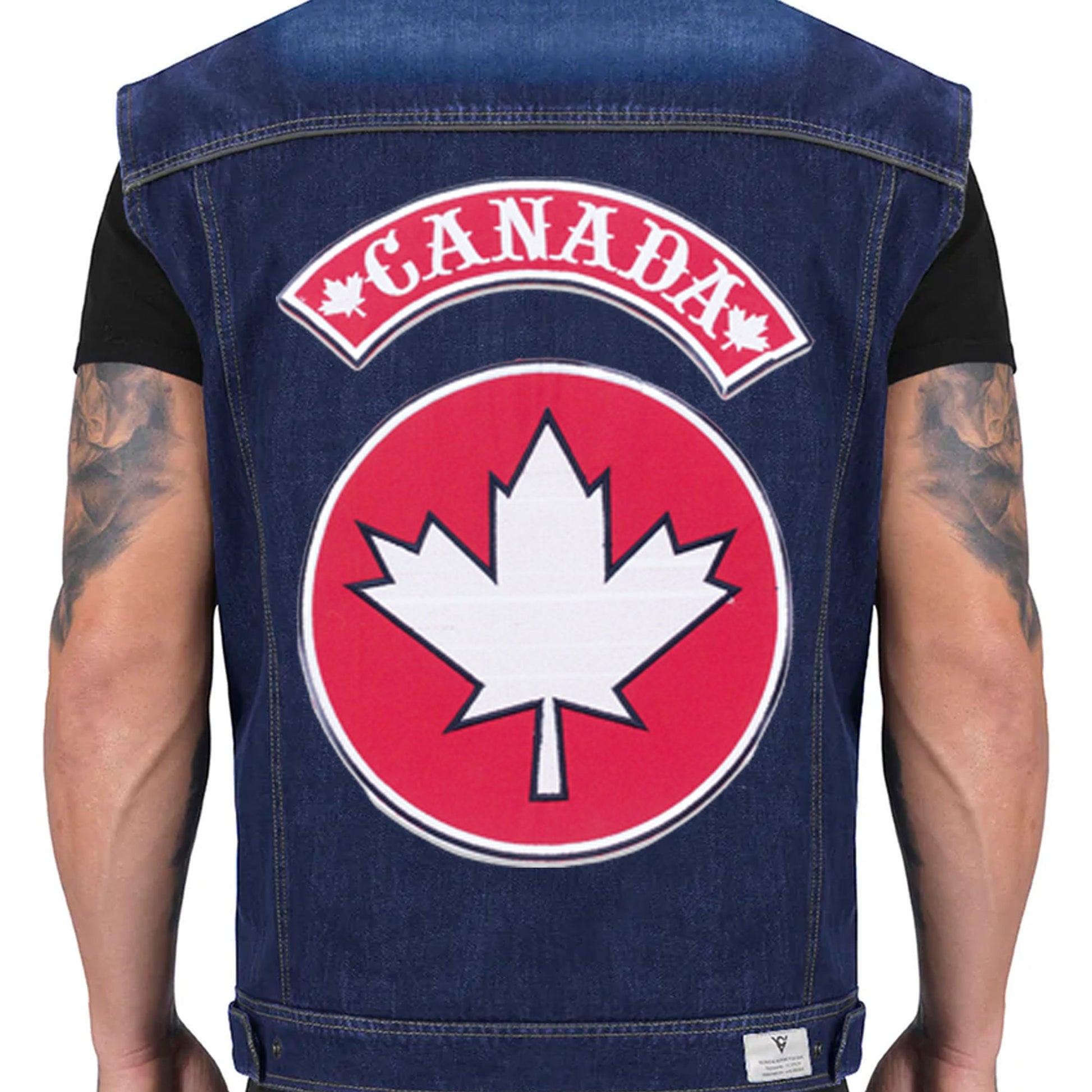 Maple Leaf Canda Center Top Back Patch for Biker Vest Veteran Patches