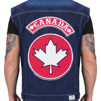 Maple Leaf Canda Center Top Back Patch for Biker Vest Veteran Patches